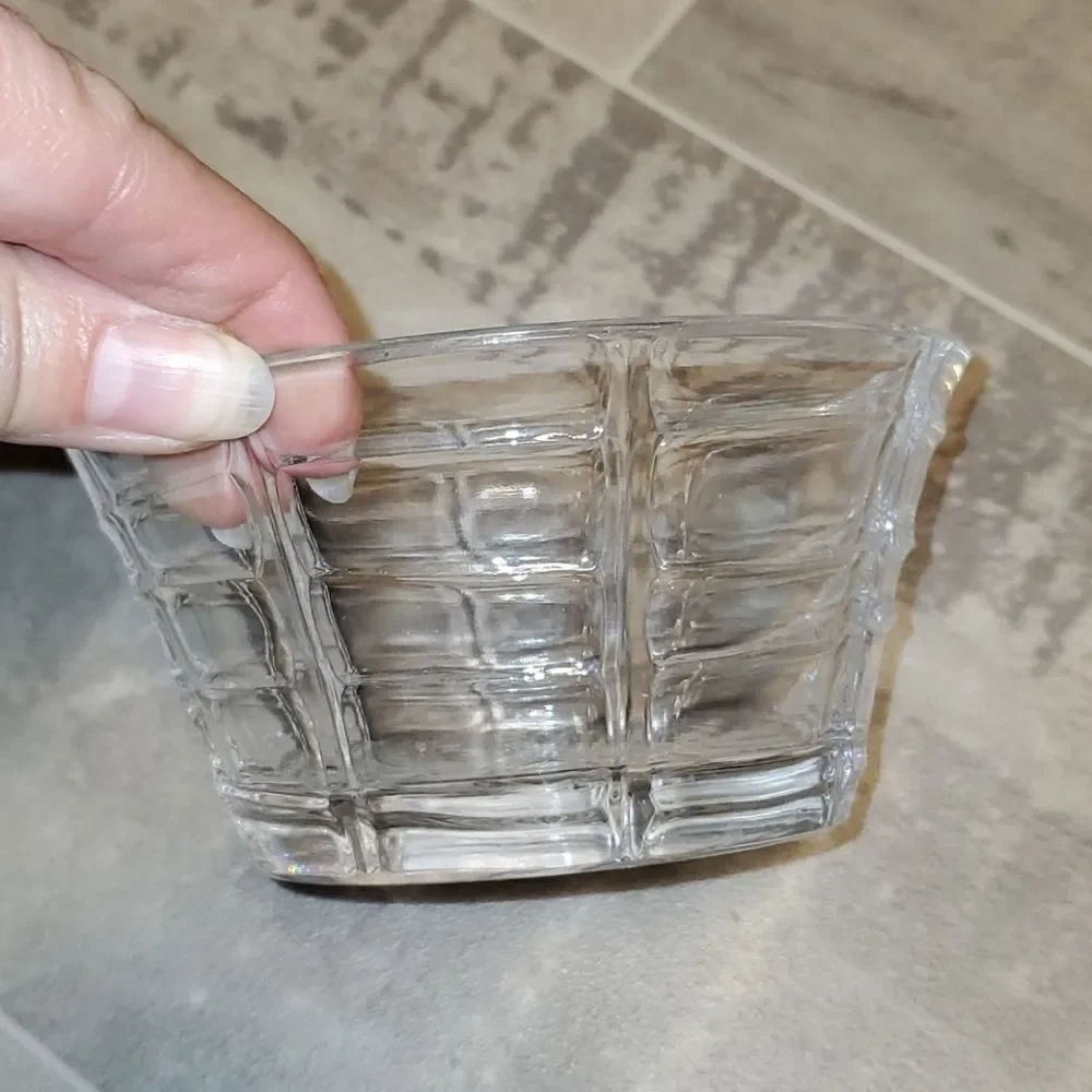 Clear Glass 2 Cup Dish